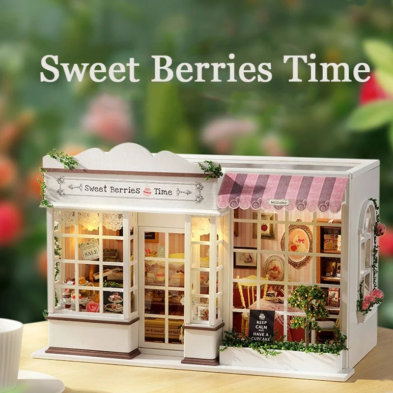 Sweet Berries Time DIY Book Nook Kit by HiNooki – Miniature Bookshelf Insert | Book Lovers Gift, Cozy Home Decor.