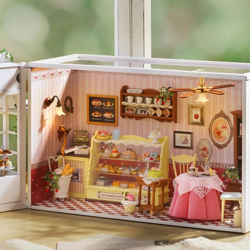 Sweet Berries Time DIY Book Nook Kit by HiNooki – Miniature Bookshelf Insert | Book Lovers Gift, Cozy Home Decor.