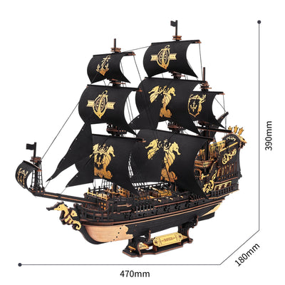 HiNooki - The Seahorse Barque3D Wooden Puzzles