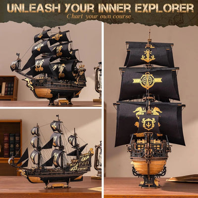 HiNooki - The Seahorse Barque3D Wooden Puzzles