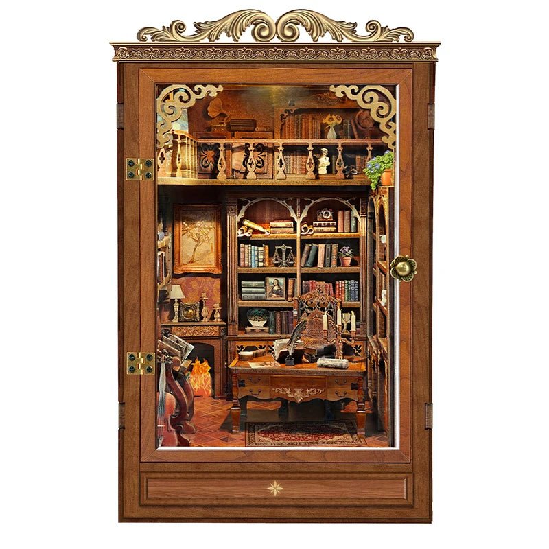Time Book House DIY Book Nook Kit by HiNooki – Miniature Bookshelf Insert | Book Lovers Gift, Cozy Home Decor.