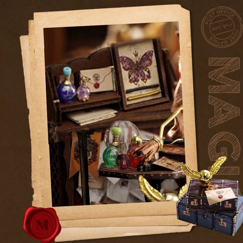 Time Magic DIY Book Nook Kit by HiNooki – Miniature Bookshelf Insert | Book Lovers Gift, Cozy Home Decor.