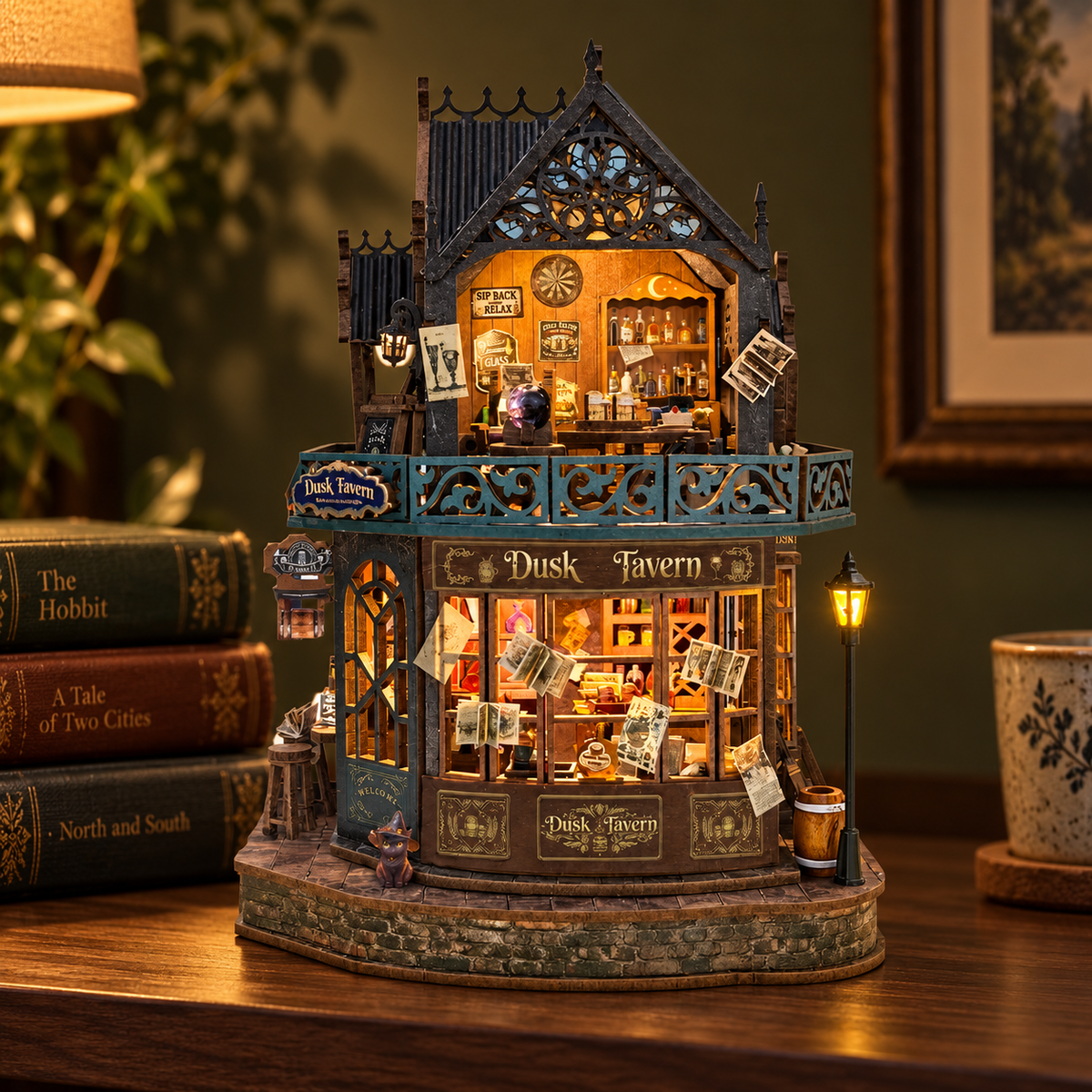 Twilight Tavern DIY miniature house kit — scene