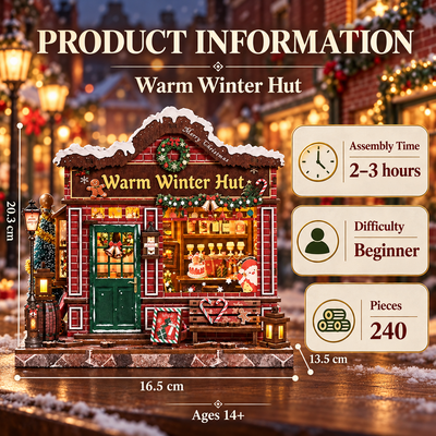 HiNooki - Warm Winter HutDIY Miniature House Kit