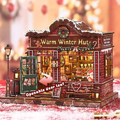 HiNooki - Warm Winter HutDIY Miniature House Kit