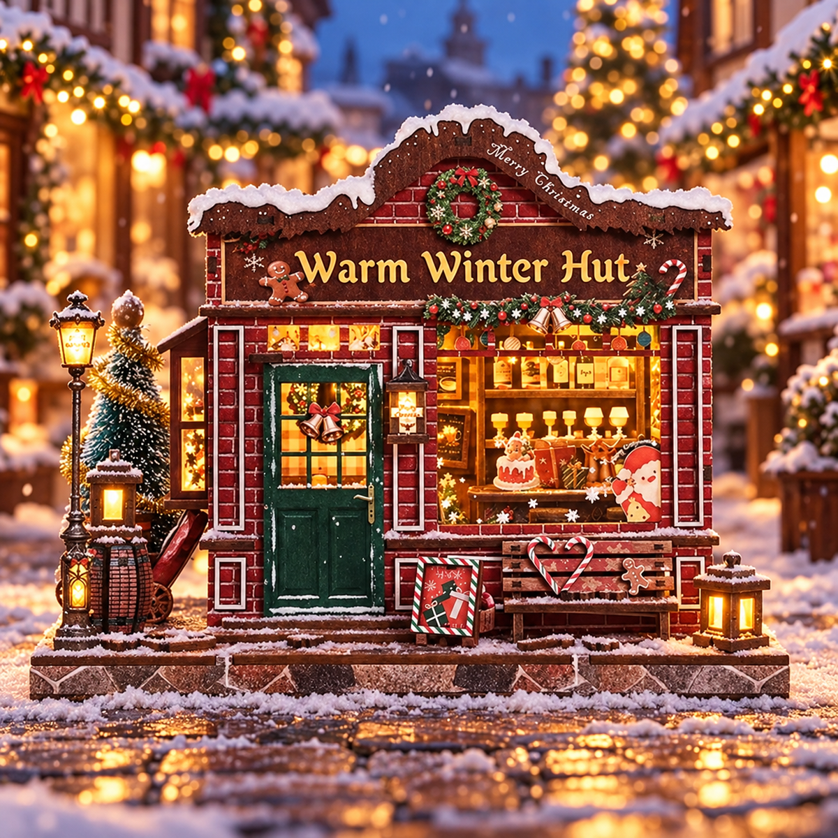 HiNooki - Warm Winter HutDIY Miniature House Kit