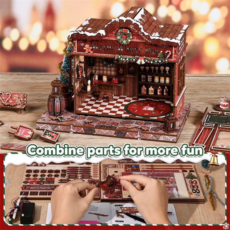 HiNooki - Warm Winter HutDIY Miniature House Kit