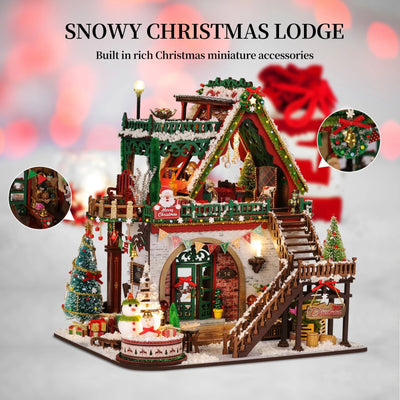 HiNooki - Winter Christmas CabinDIY Miniature House Kit