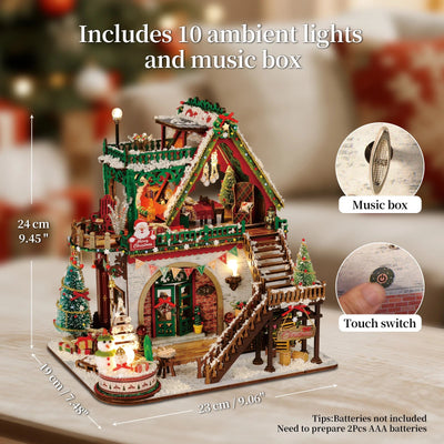 HiNooki - Winter Christmas CabinDIY Miniature House Kit