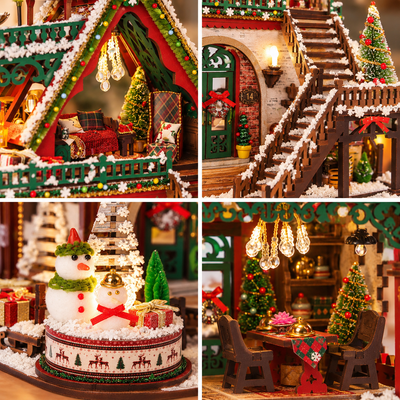 HiNooki - Winter Christmas CabinDIY Miniature House Kit