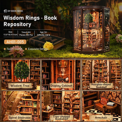 HiNooki - Wisdom Rings LibraryBook Nook