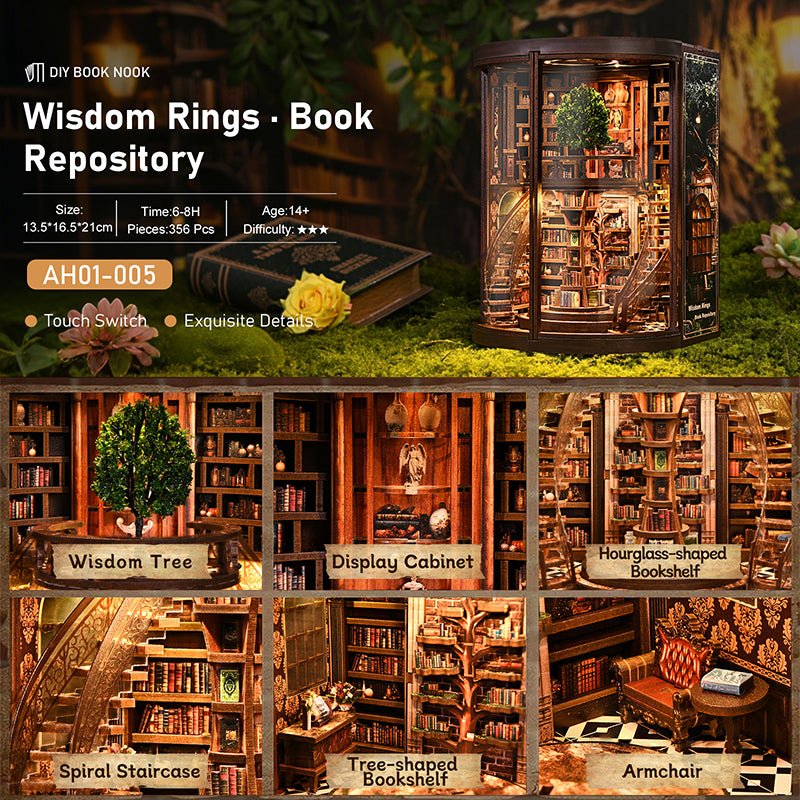 HiNooki - Wisdom Rings LibraryBook Nook